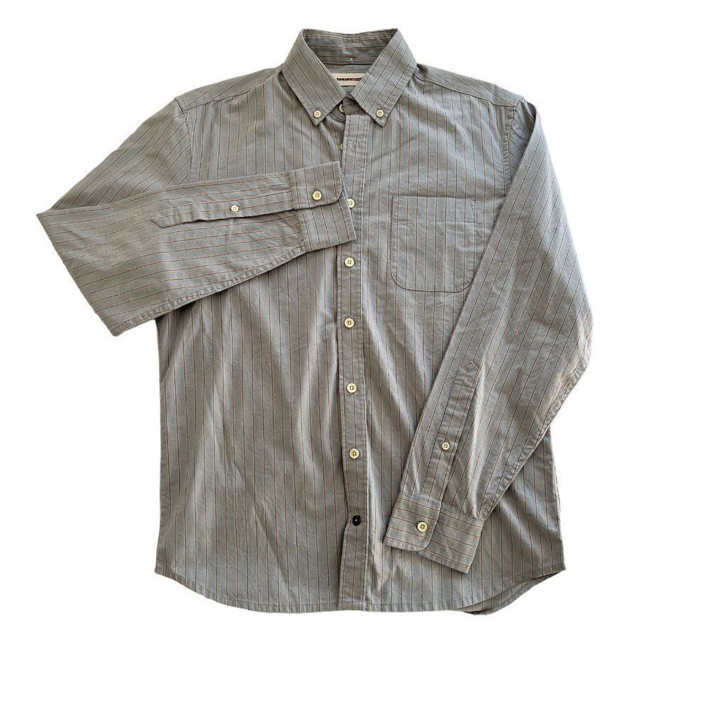 NWOT Taylor Stitch Blue Stripe Shirt Sz38 Chest 40 Long Sleeve Cotton Stretch